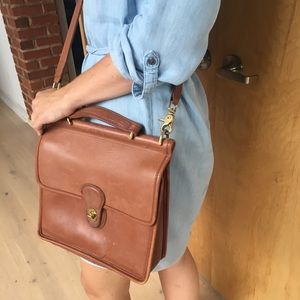 Vintage Coach Leather Saddle Bag